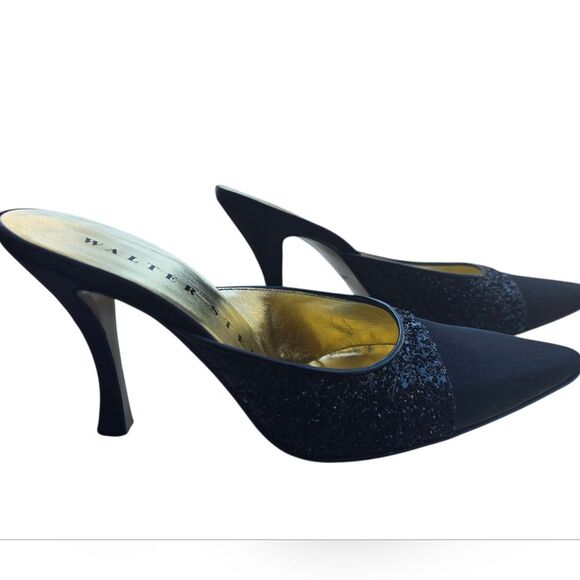 Walter Steiger Black and Gold Mules - Picture 9 of 14
